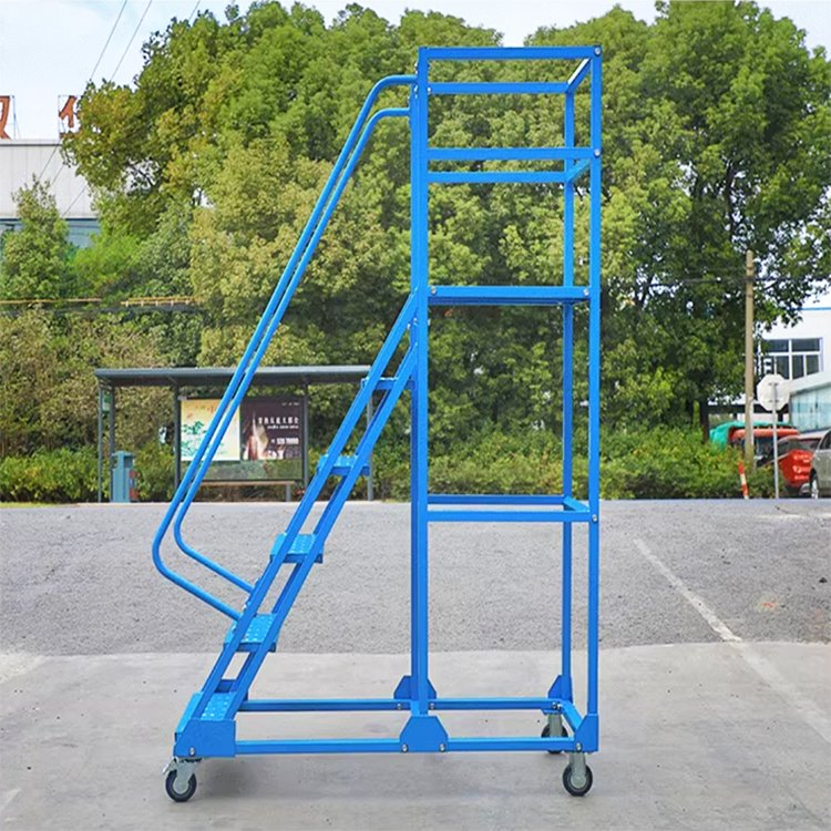 Used for Loading and Unloading Goods in Supermarkets Mobile Ladder with Platform
