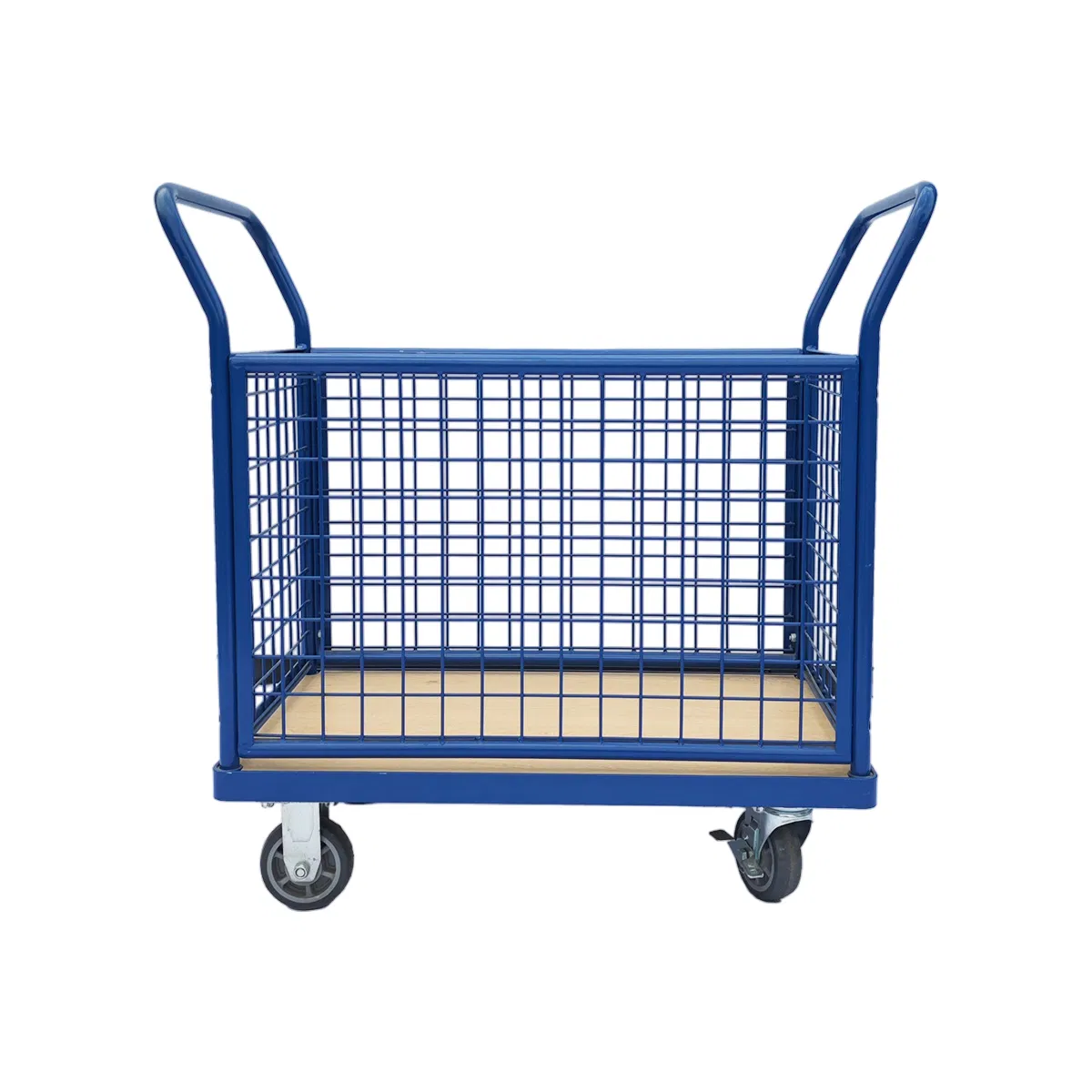 Powder Coating Warehouse Trolley Cart TCP1028W Moving Metal Platform Trolley