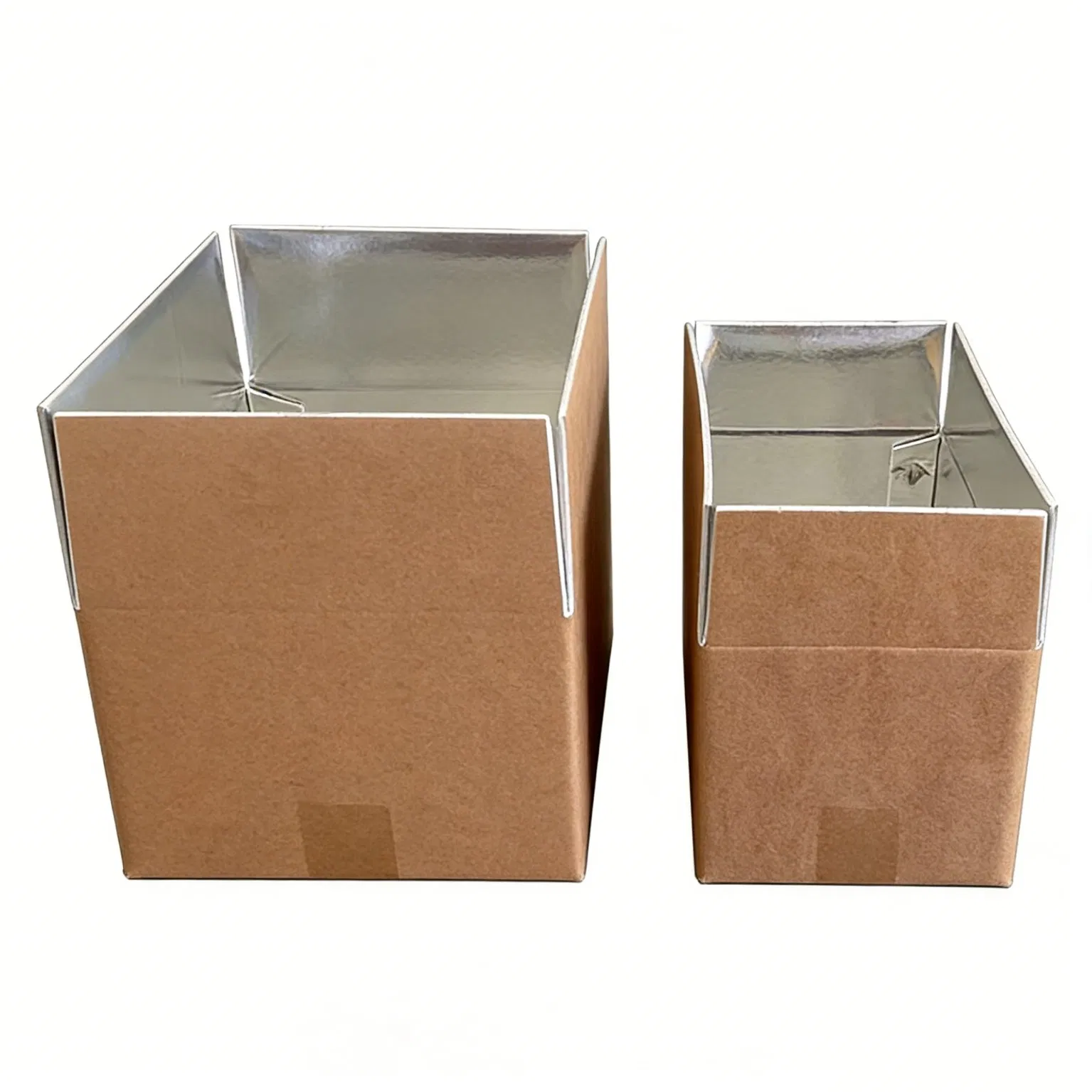 Custom Packaging Insulated Shipping Boxes Food Packing Aluminum Foil Liner Kraft Paper Carton Recycled Materials