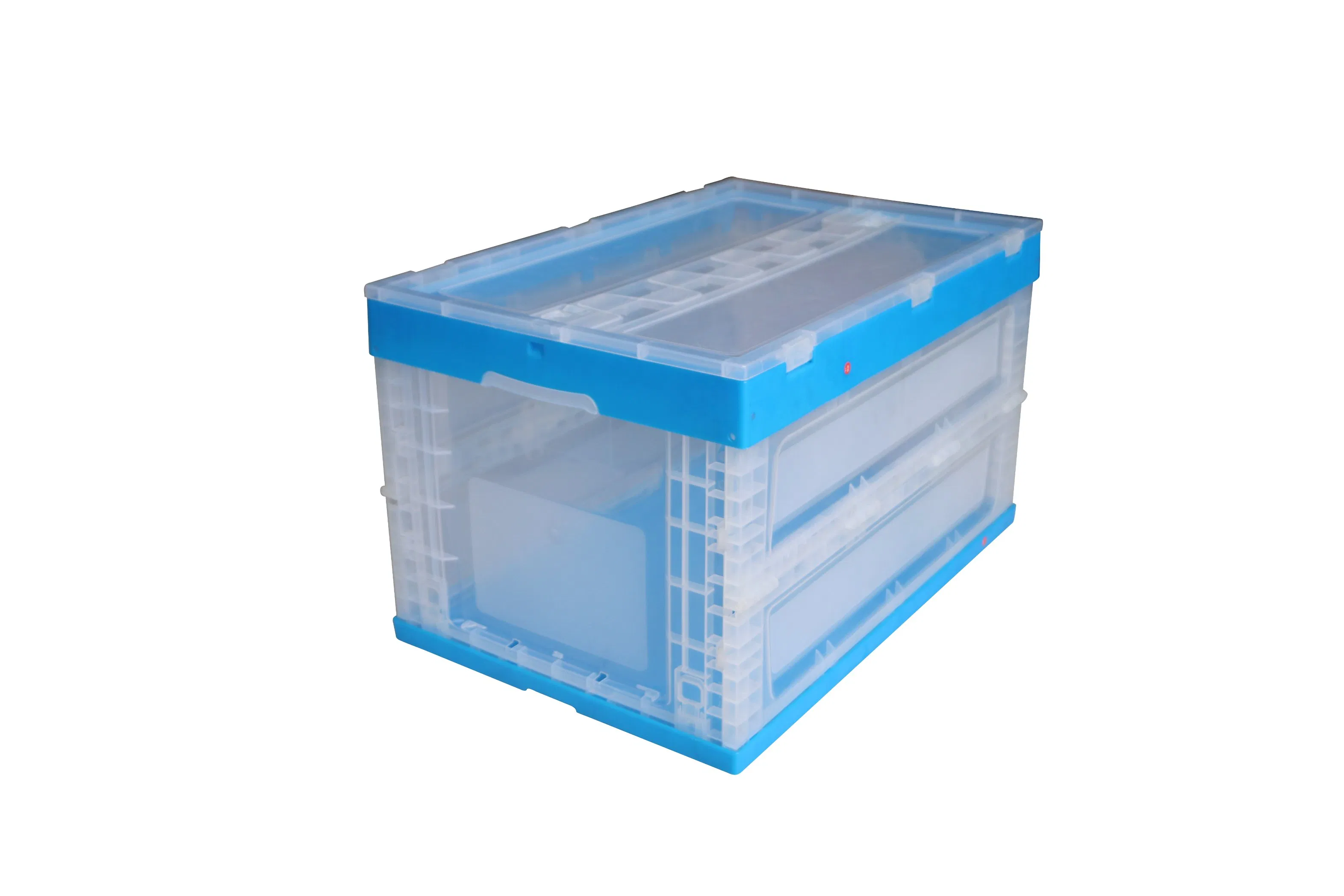 Nexara Design Plastic Folding Stackable Turnover Box with Lid