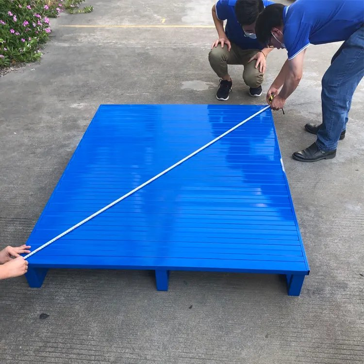 Heavy Duty Storage Warehouse Metal Shelf Industrial Steel Pallet Galvanized Stackable Euro Iron Pallet
