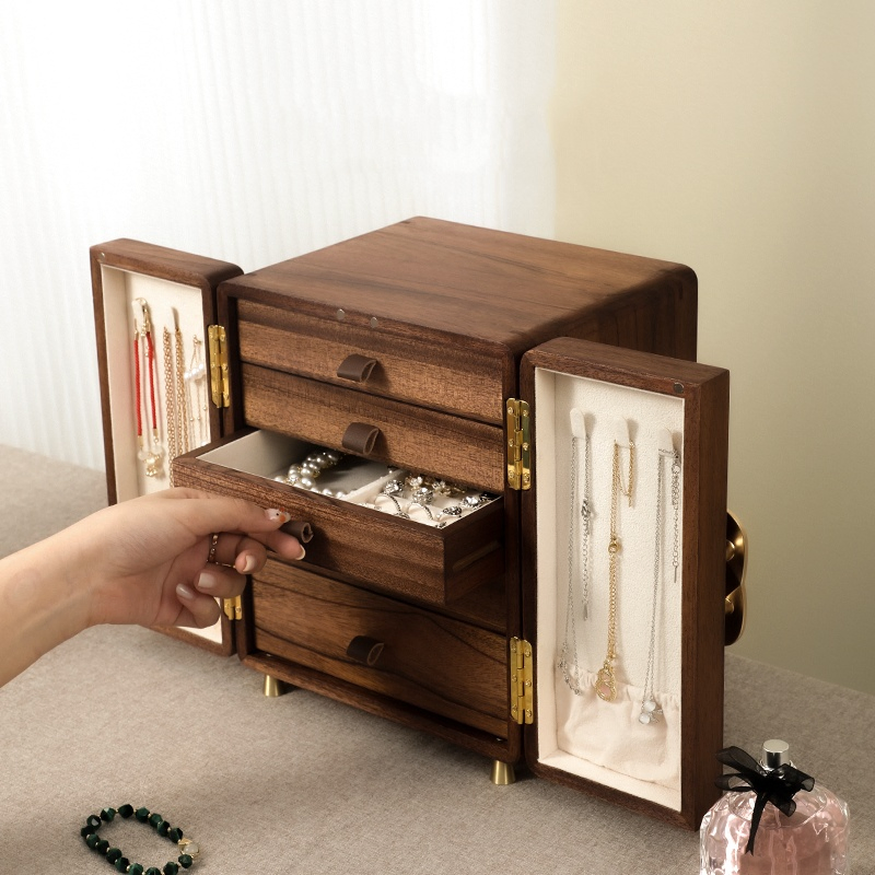 Wooden Gift Box Jewelry Watch Jewellery Storage Packing Packaging Organizer