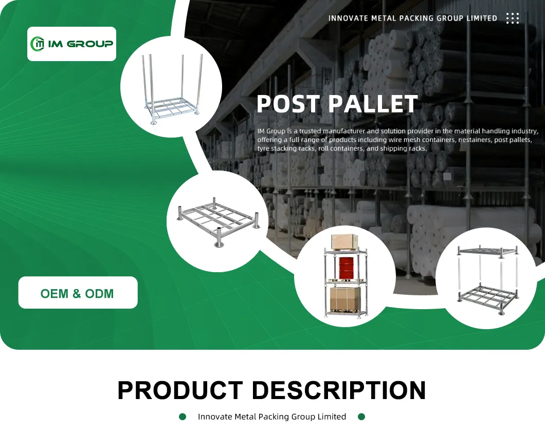 Warehouse Heavy Duty Stackable Steel Pallet