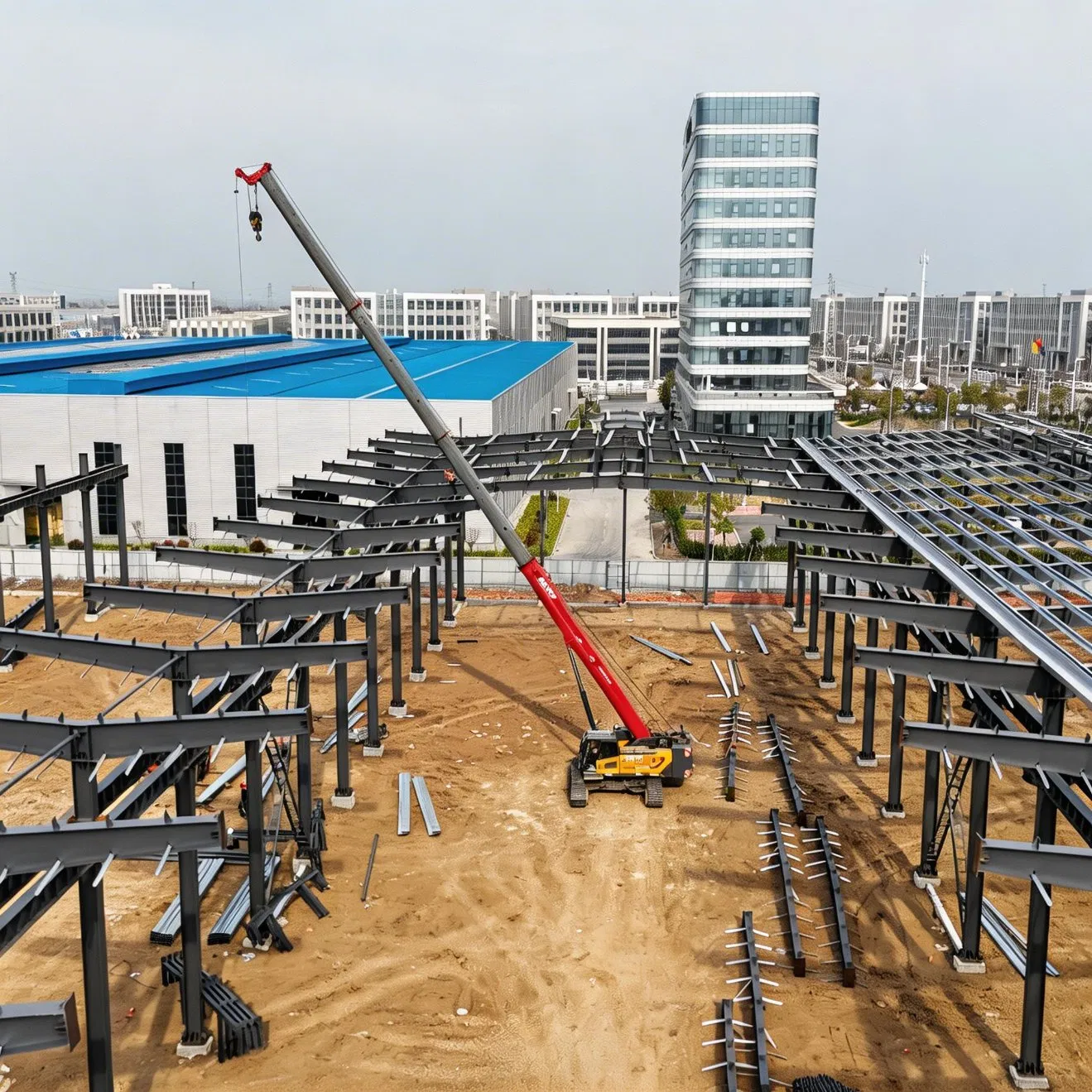 Steel Structure Workshop for Southeast Asia Industrial Park Construction