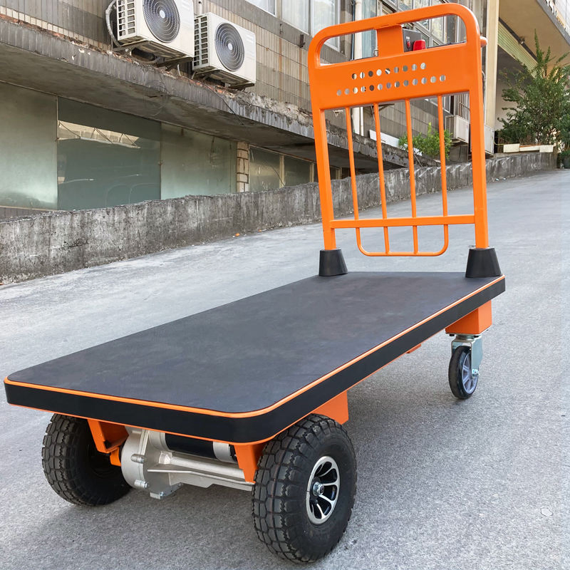 2025 Nenkeen Industrial Motorized Platform Trolley 500kg Capacity Steel Material Handling Equipment Tool Folding Hand Cart