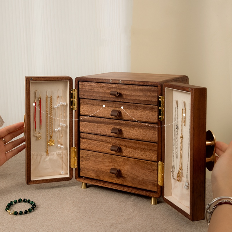 Wooden Gift Box Jewelry Watch Jewellery Storage Packing Packaging Organizer