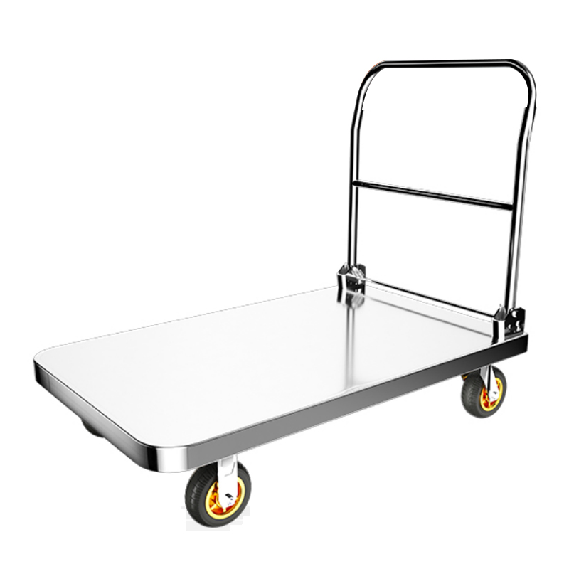 Heavy Duty Steel Luggage Medical Push Mobile Cart Foldable Platform Hand Trolley
