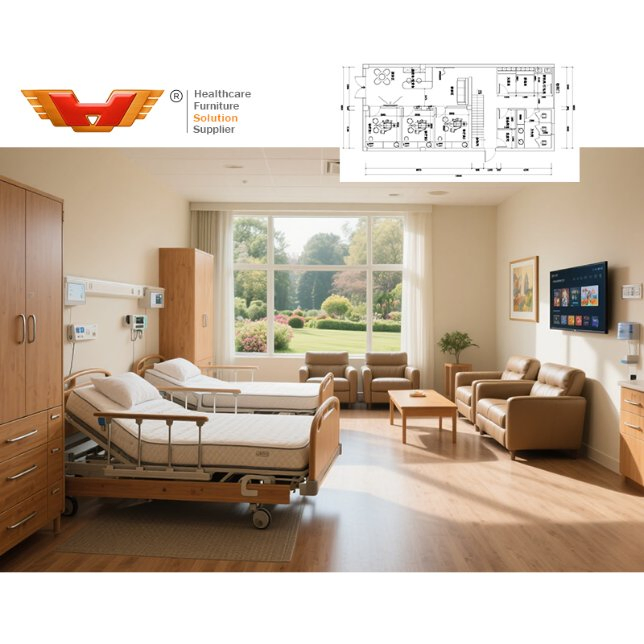 Medical Care Furniture One-Stop Engineering Service Folding Manual Bed Nursing Hospital Beds Patient Medical Bed