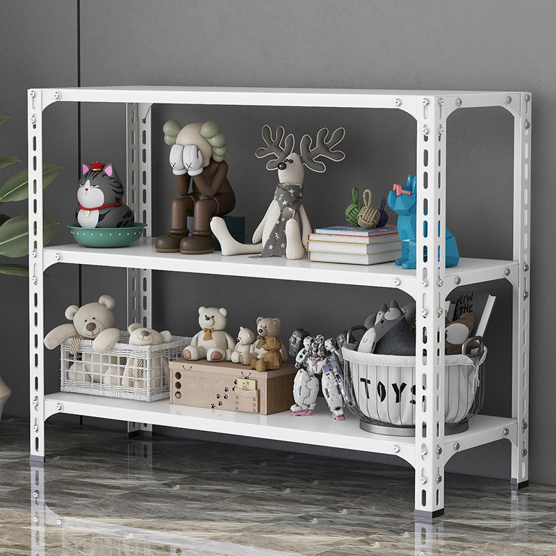 Slotted Iron Shelf Heavy-Duty Reinforced Metal Storage Racks Warehouse Steel Metal Shelving