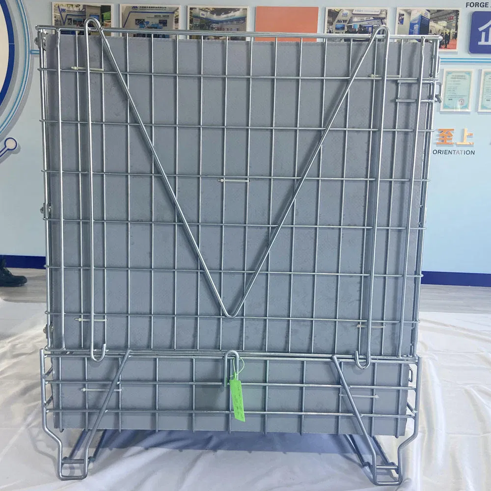 Warehouse Stackable Wire Mesh Box Collapsible Butterfly Cage Foldable Storage Box Made of Mild Steel