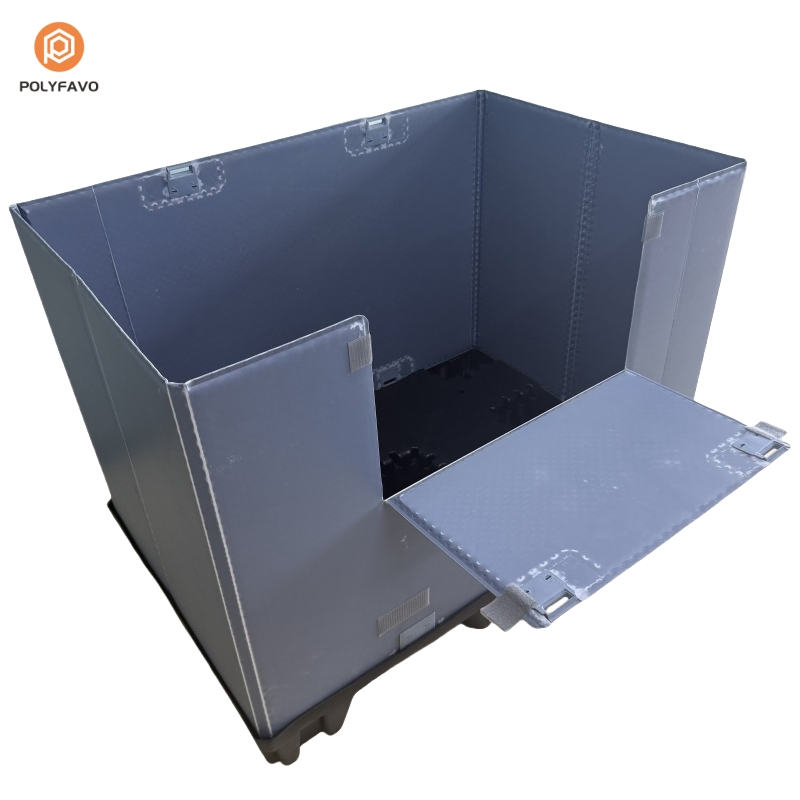 Reusable Sleeve Pallet Box with Quality Assurance Foldable Pallet Sleeve Set Industrial Lightweight Plastic Hoarding Box Turnover Box for Auto Parts Storage