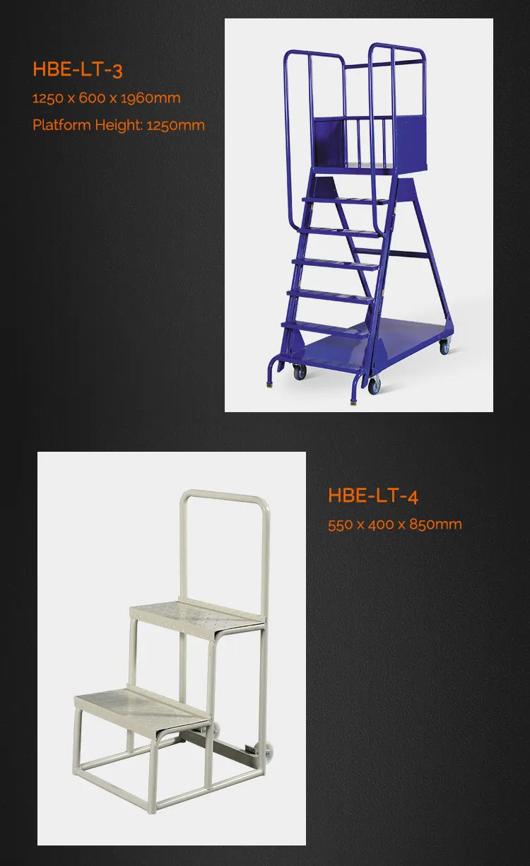Warehouse Supermarket Portable Mobile Step Rolling Ladder