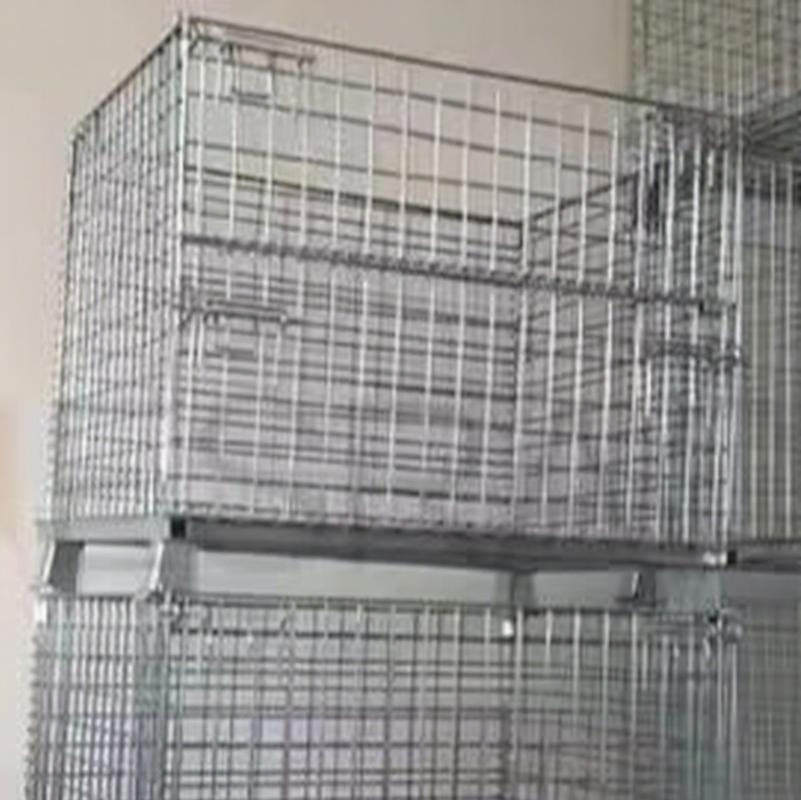 Heavy-Duty Metal Cage Trolley for Safe Transport of Delicate Goods