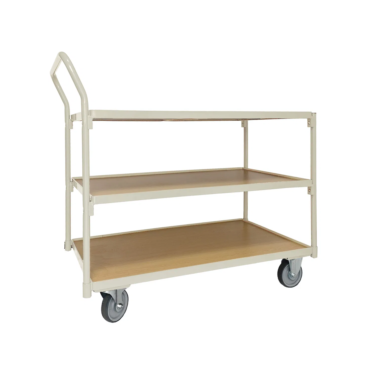 Metal Tool Cart Household Hand Push Trolley Durable Platform Trolley