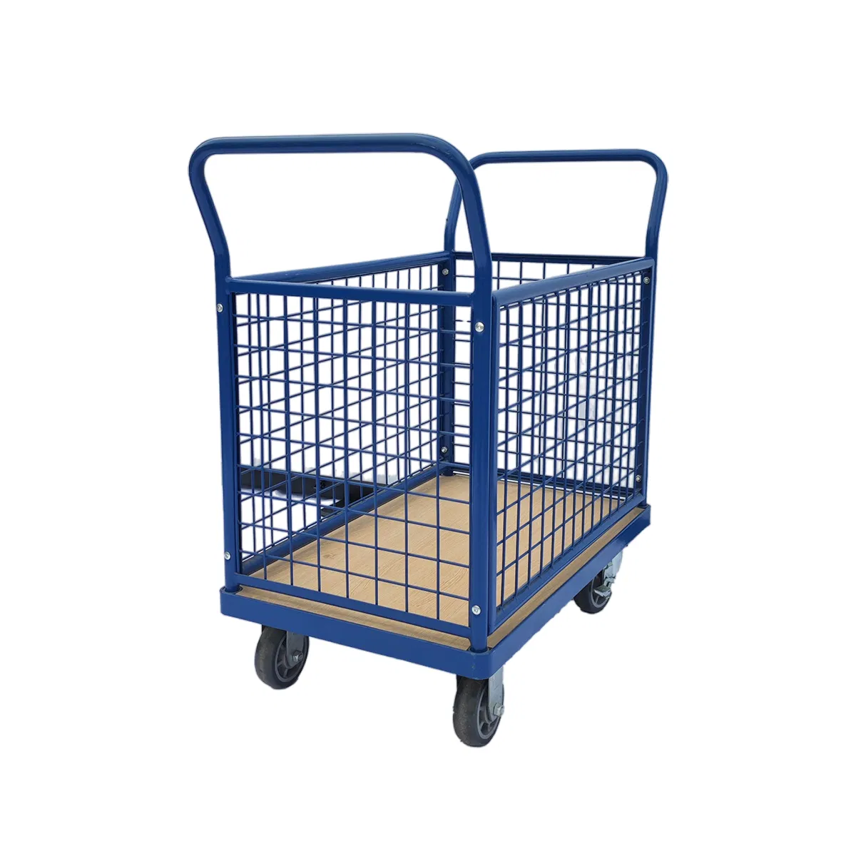 Powder Coating Warehouse Trolley Cart TCP1028W Moving Metal Platform Trolley