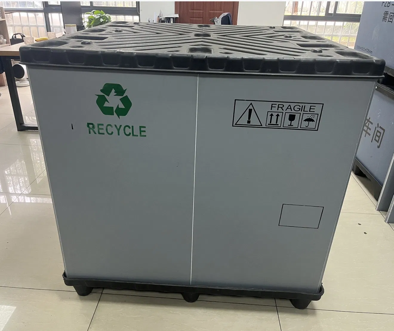 Stackable Reusable Recyclable Collapsible Foldable PP Honeycomb Coaming Box Plastic Pallet Box