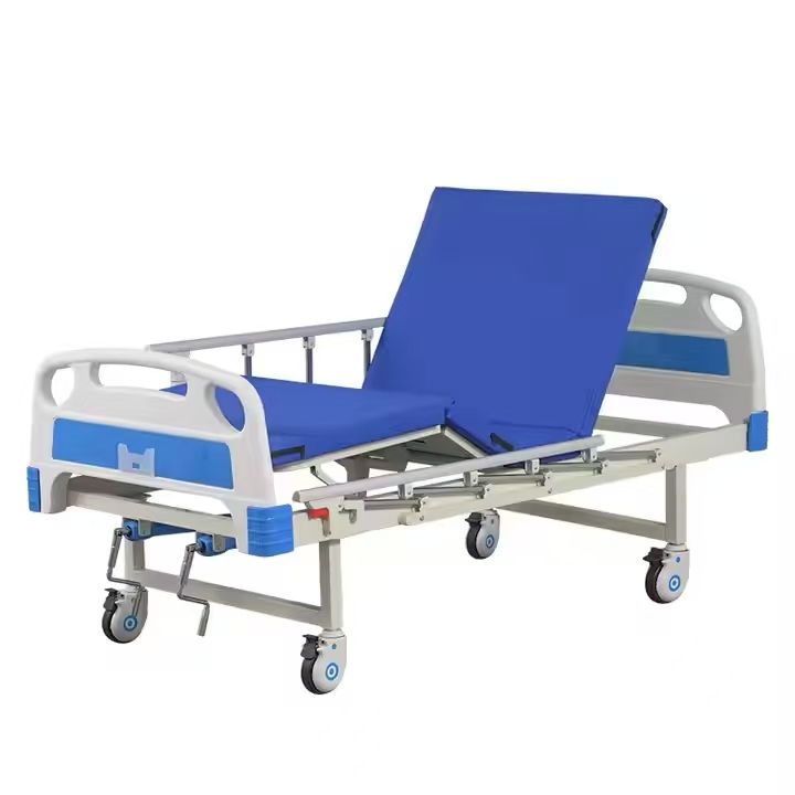 Hospital Furniture Manufacturer Outlet 2 Functions Hospital Bed Two Cranks Medical Bed