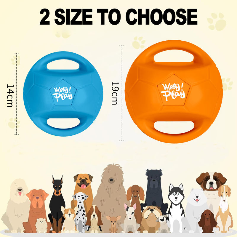 Dog Outdoor Training Toy, Squeaky Bite-Resistant Soccer Ball, Handheld Pet Tug Ball, Hot-Selling Cross-Border Pet Supplies