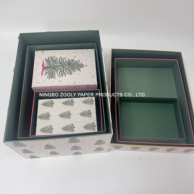 Custom Golden Foil Christmas Holiday Wedding Paper Gift Box Cosmetic Toy Game Packaging Storage Keepsake Perfume Rigid Boxes Packing Box