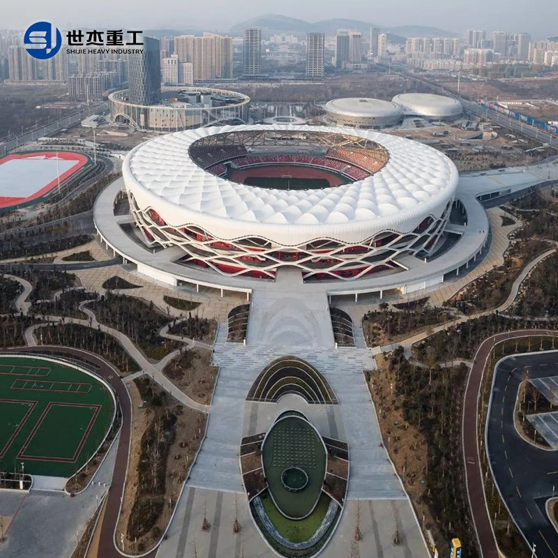 Factory Customized Spatial Grid Structure Light Weight Steel Frame Prefabricated Construction Steel Structure Steel Roof Truss Sports Stadium Architecture