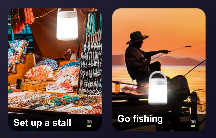 Rechargeable Stylish LED Night Lighting LED Camping Lighting for Camping and Fishing