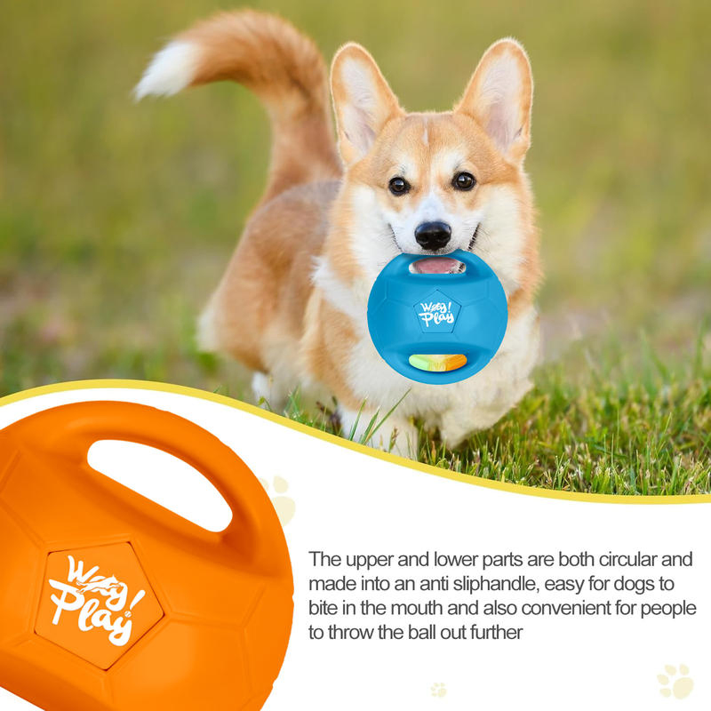 Dog Outdoor Training Toy, Squeaky Bite-Resistant Soccer Ball, Handheld Pet Tug Ball, Hot-Selling Cross-Border Pet Supplies