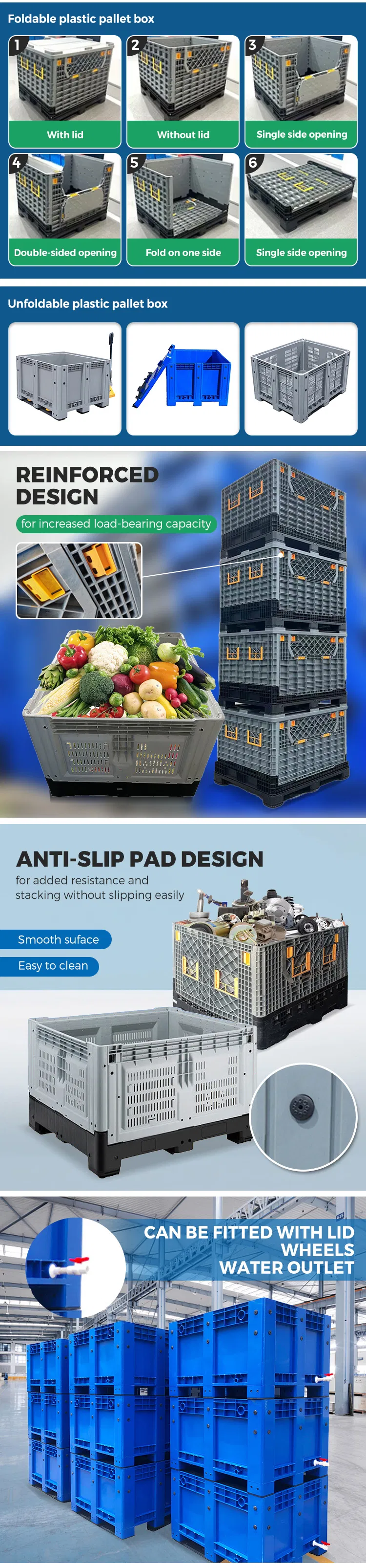 Large Plastic Pallet Boxes