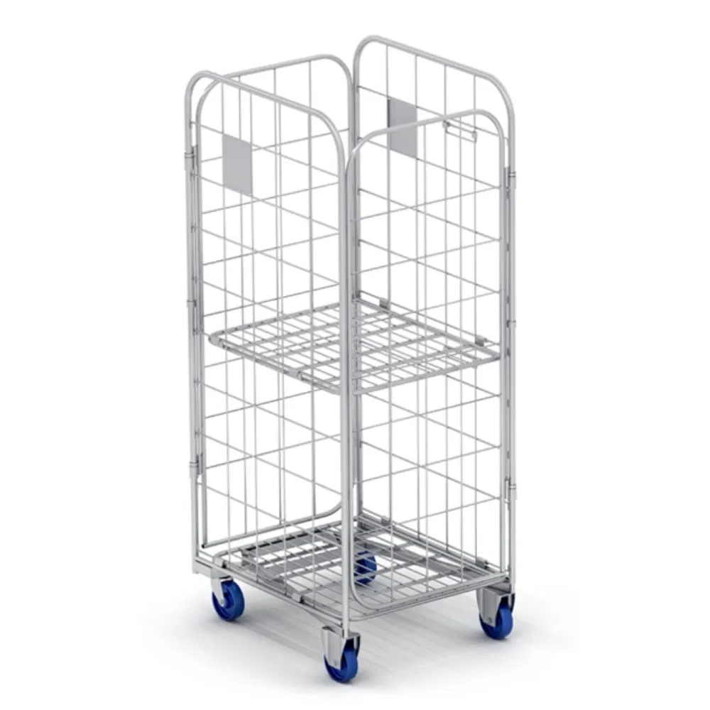 Supermarket Trolley Roll Container in Warehouse Cage Trolley