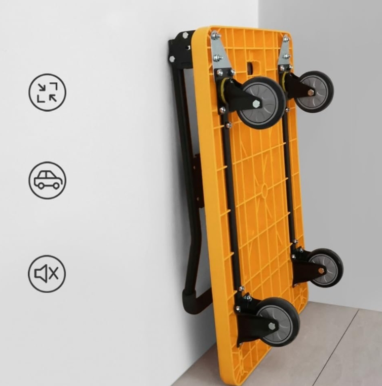 Customized Industrial Assembly Line Trolley for Machine Shops and Assembly Lines Folding Platform Trolley