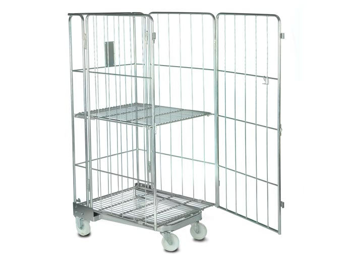 Wholesale Heavy Duty Wire Steel Roll Container Storage Cage Trolley
