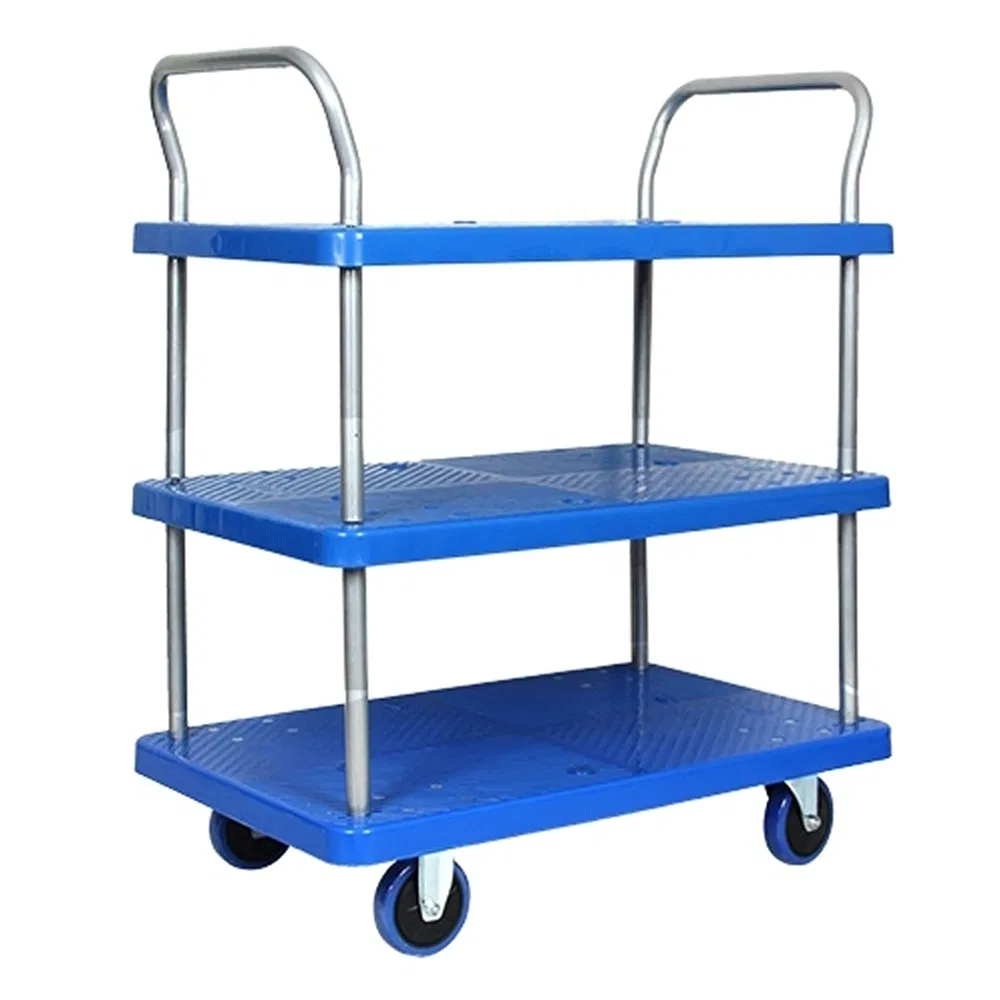 Customizable Smooth-Rolling Quiet Operation Ly-Wlc-3 Cage Type Industrial Platform Trolley