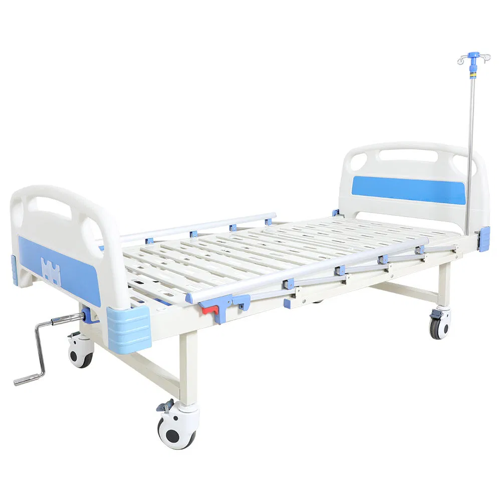 ICU Metal Nursing Hospital Bed 1 Crank Manual Medical Bed