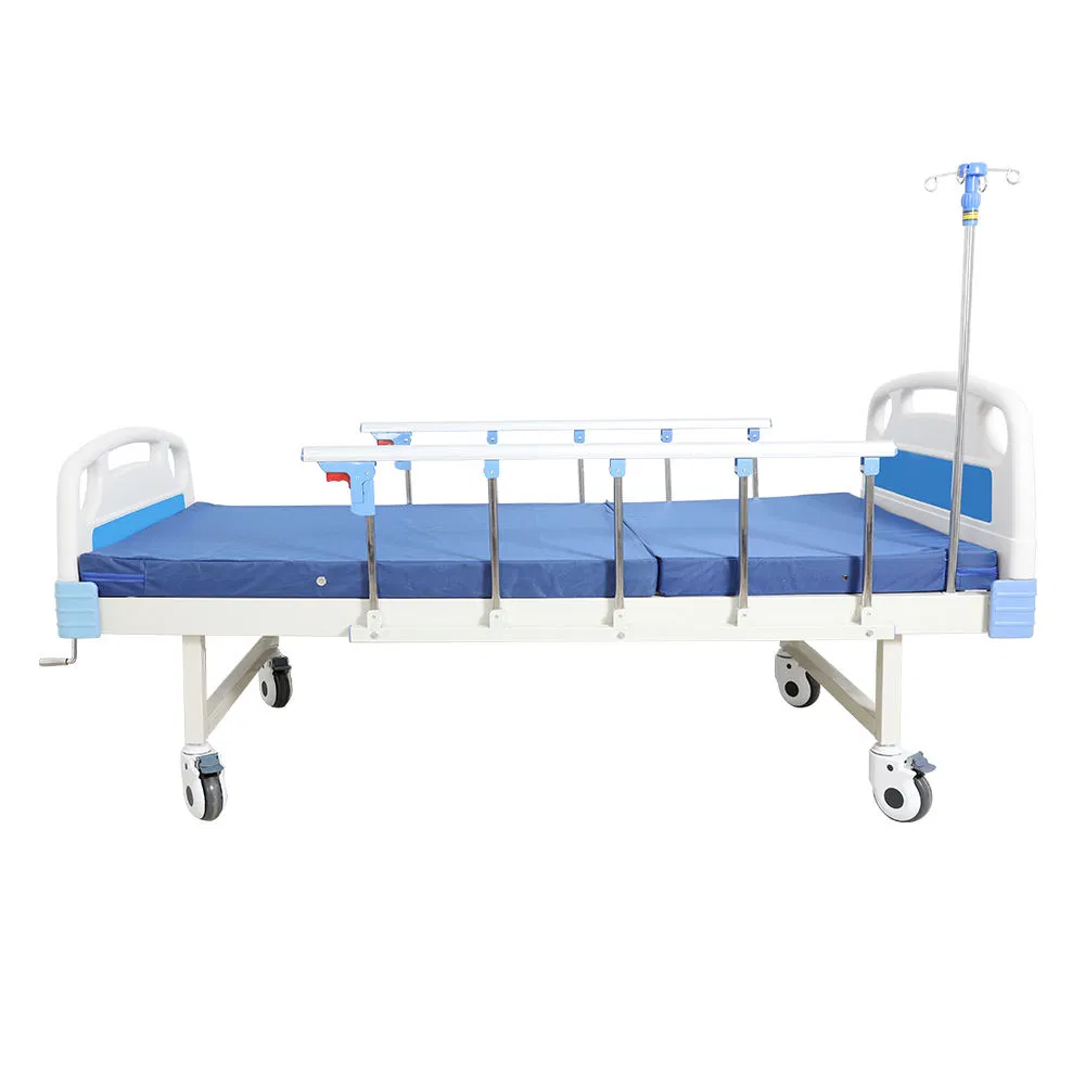 ICU Metal Nursing Hospital Bed 1 Crank Manual Medical Bed