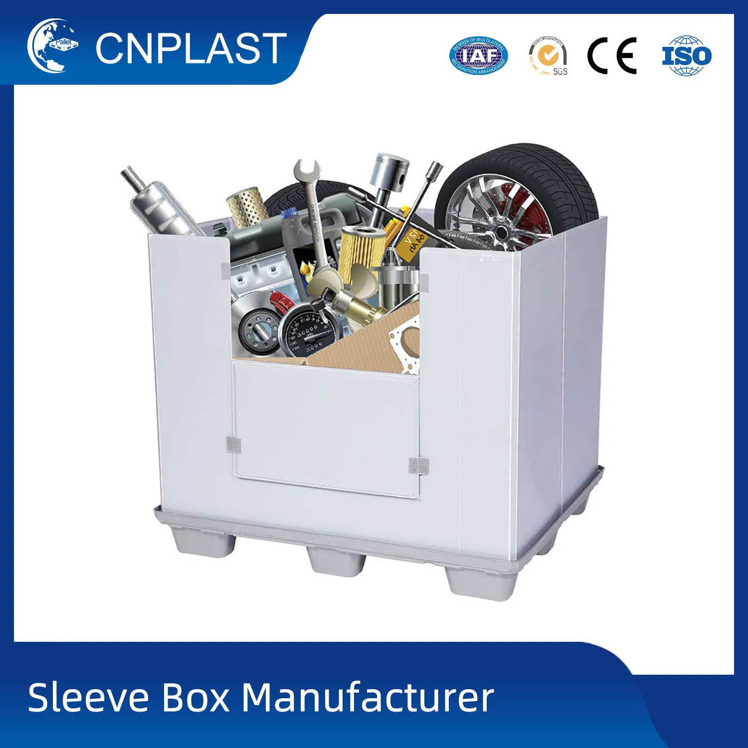 Heavy Duty Large Industrial Logistic Gaylord Custom Sleeve Collapsible Folding Foldable Plastic Coaming Antistatic PP Hollow Turnover Corrugated Boxes