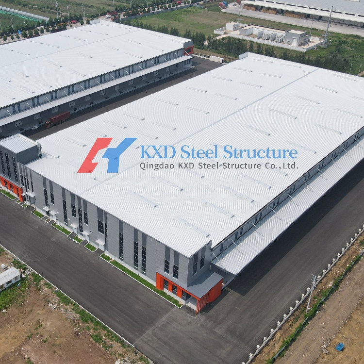 Light Steel Structure for Prefabricated Metal Customized Construction Factory Portal Frame Processing Workshop Building