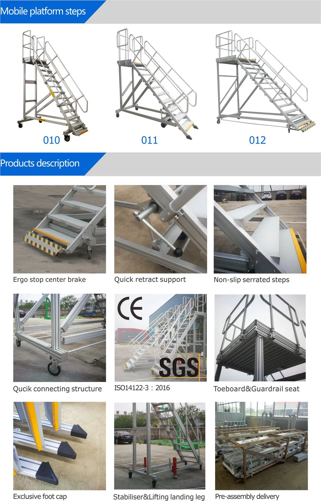 Industrial Mobile Aluminium Platform