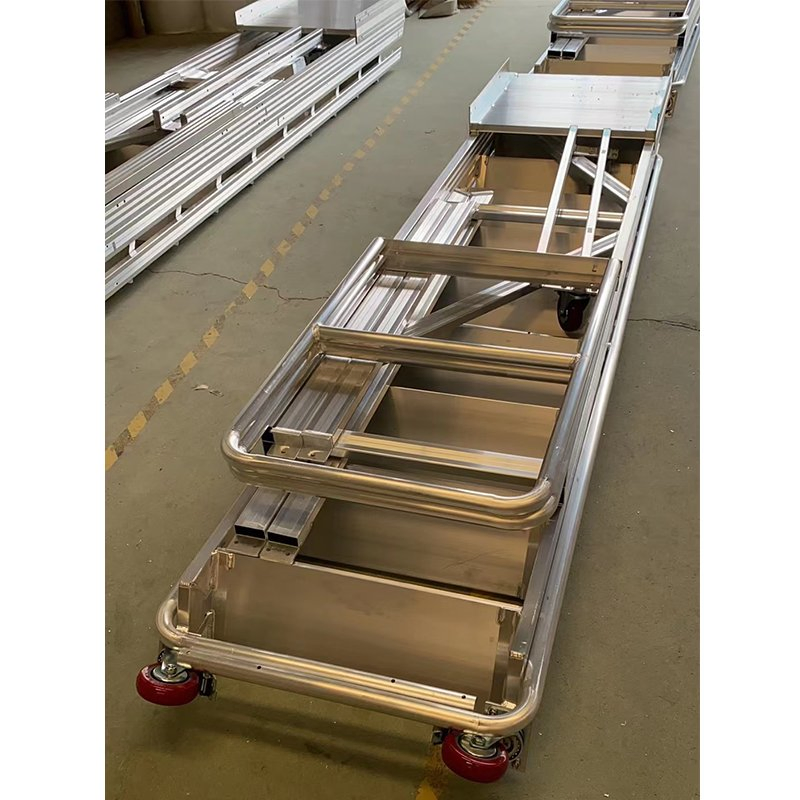 Mobile Safety Step with Handrail Customizable Rolling Ladder for Warehouse Ladder