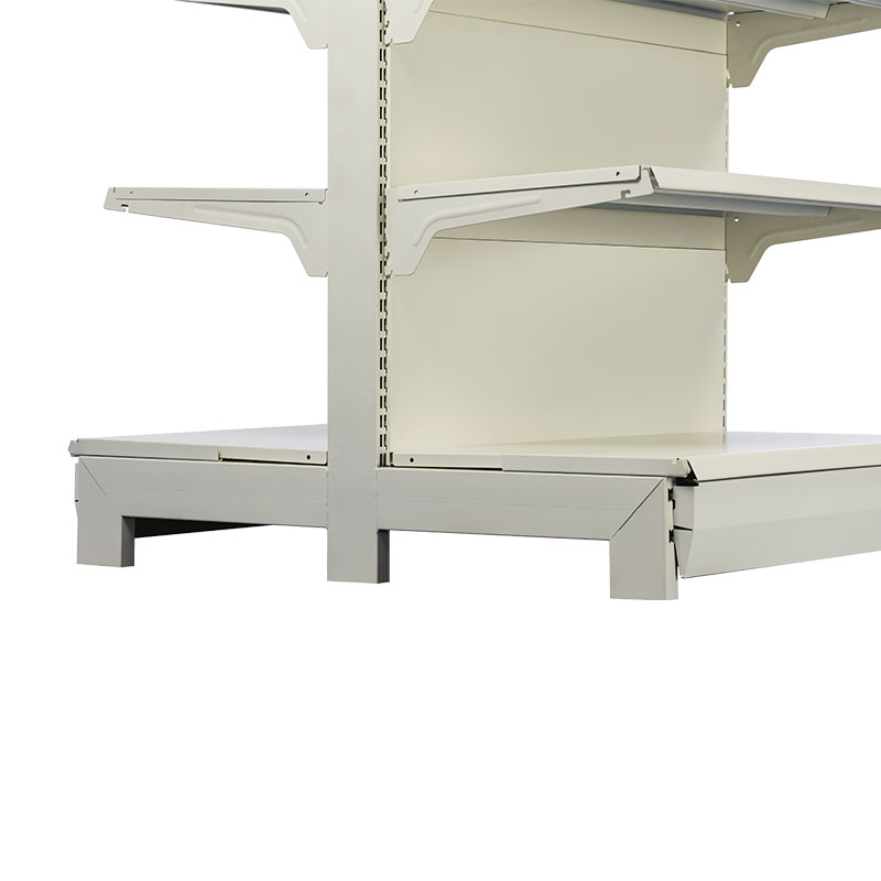 New Lighting Supermarket Metal Iron Double-Face Storage Shelves with End Caps