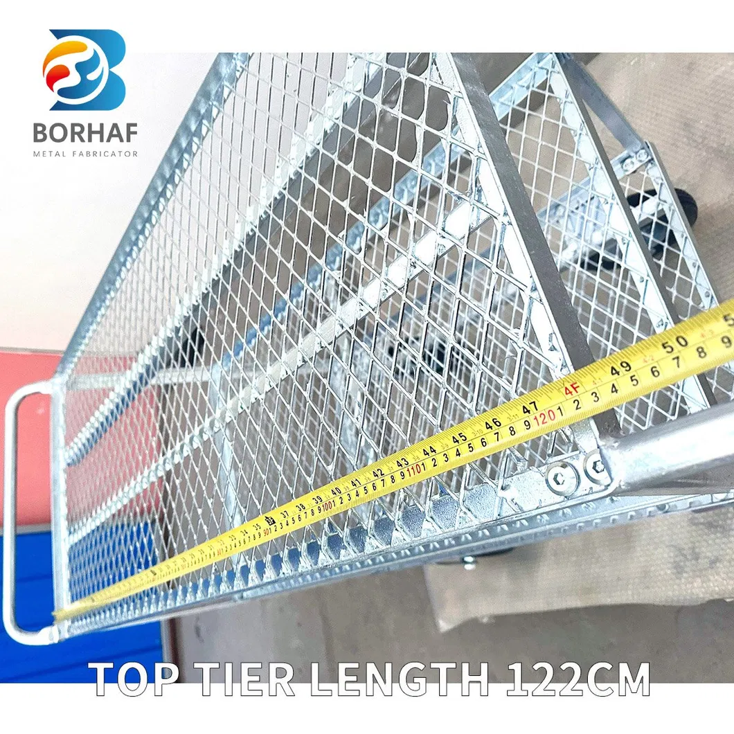 Metal Mesh Flower Trolley