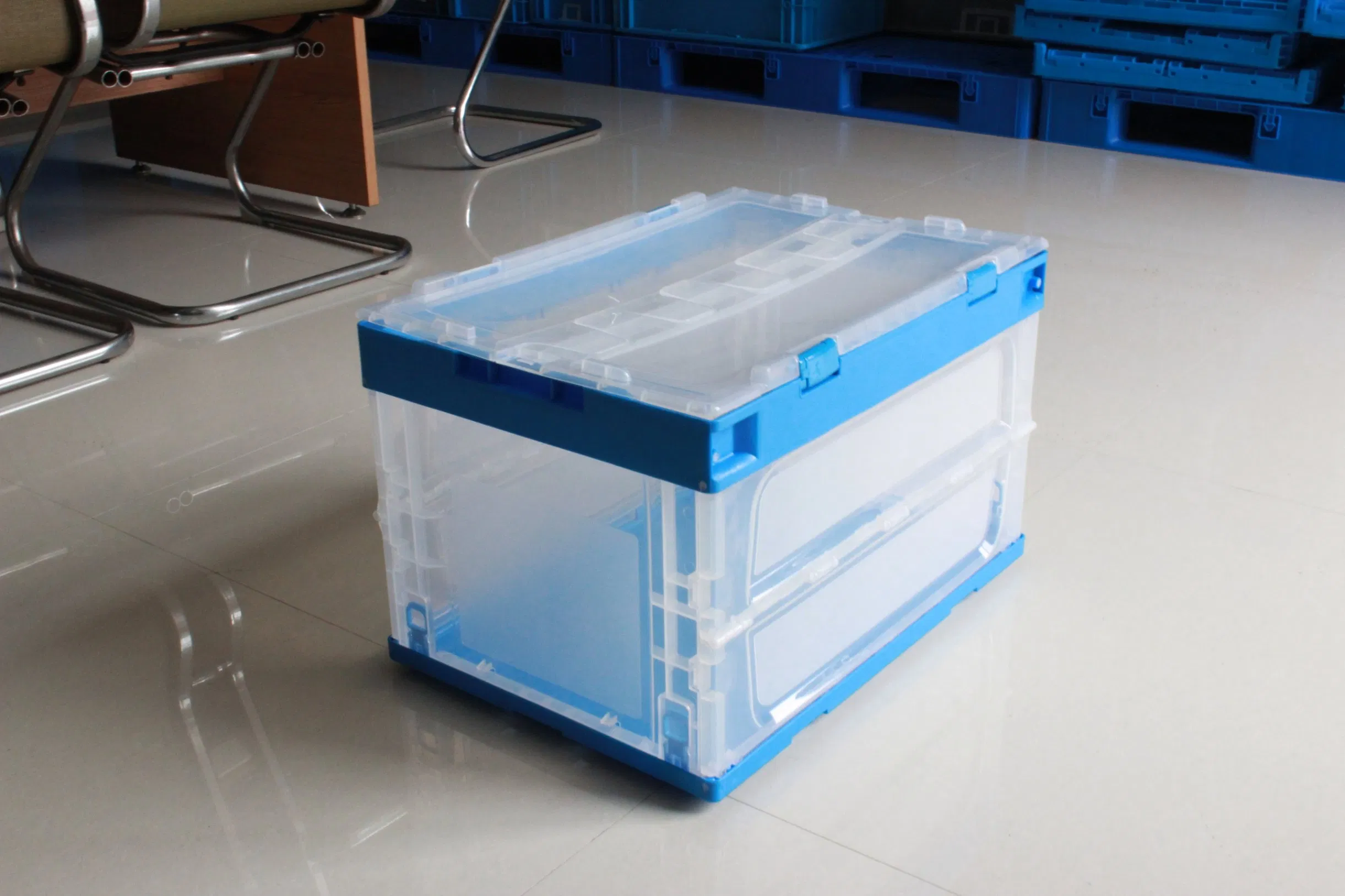 High Quality Foldable Plastic Crate, Folding Turnover Box, Plastic Moving Box, Industrial Logistic Storage Folding Plastic Box