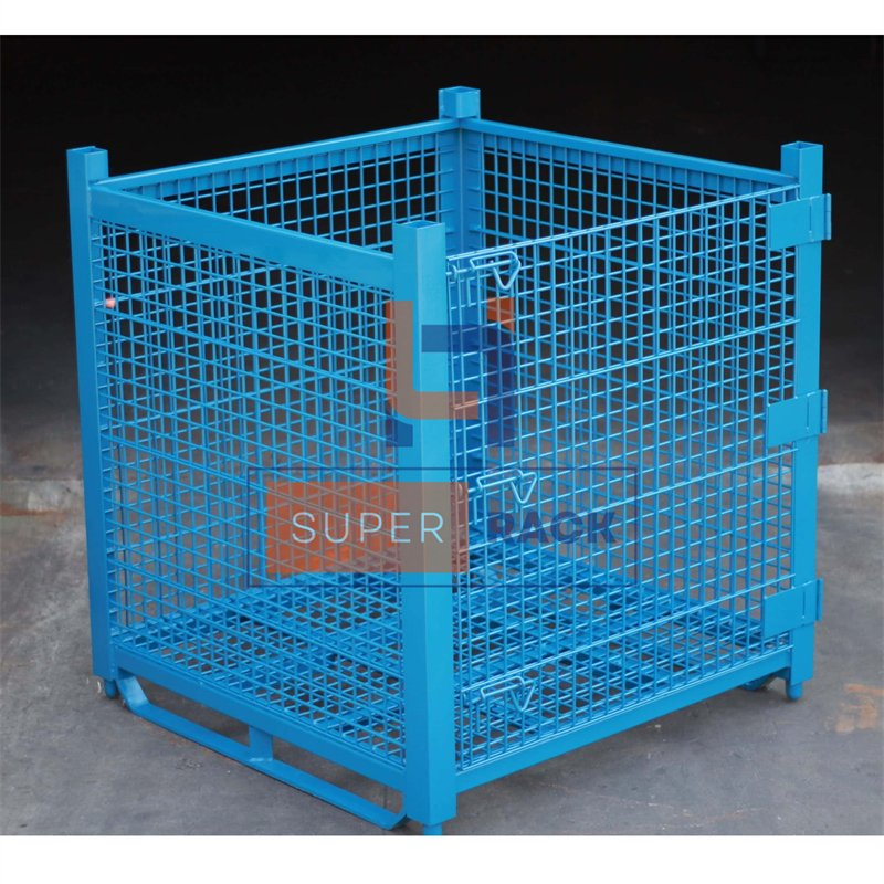CE Certificated Steel Wire Mesh Pallet Container Cage Storage Pallet Basket Box Containers