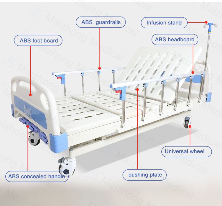Hospital Manual Nursing Bed Patients Three Functions Elderly Care Medical Bed