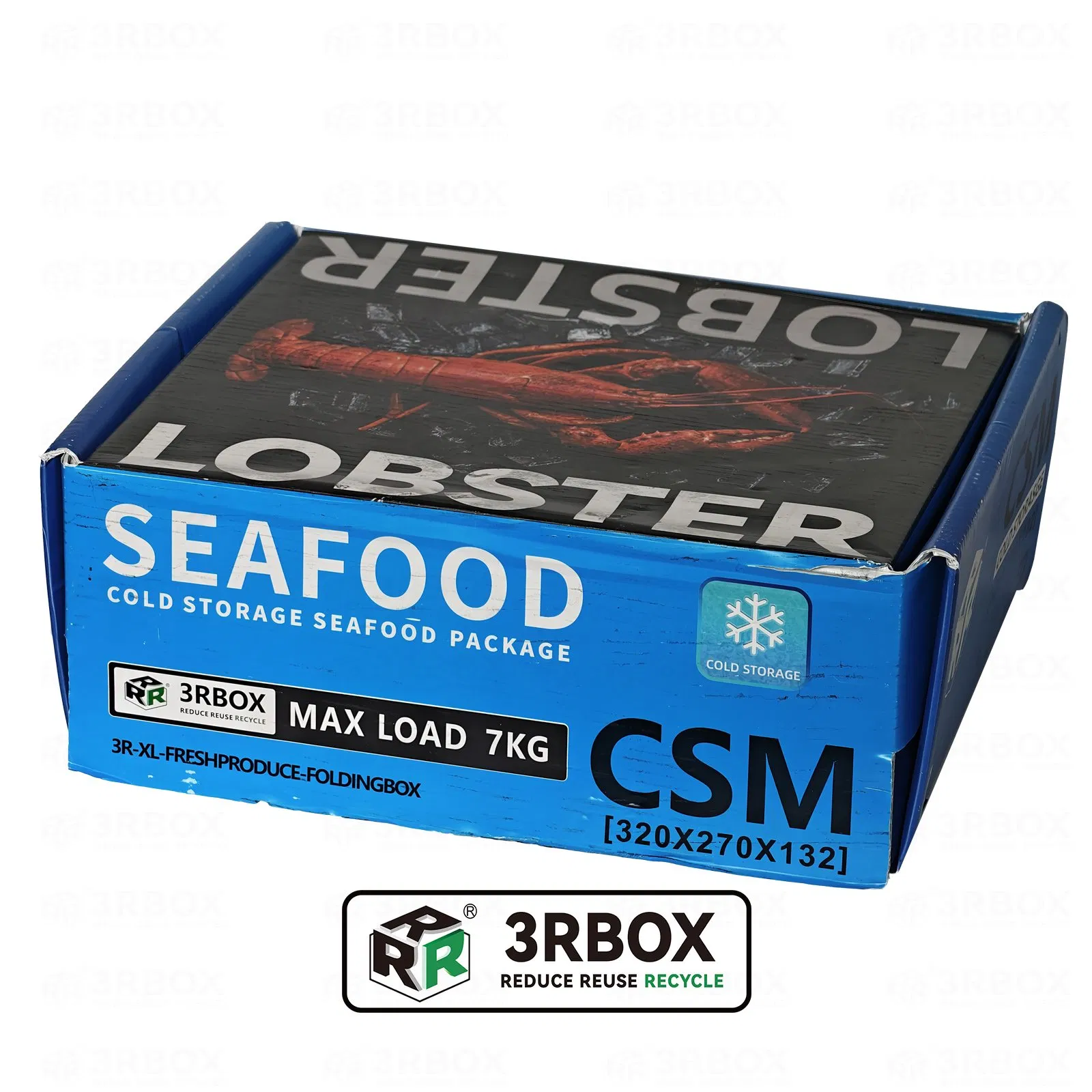 Frozen Fish Seafood Water-Proof Corrugated Fresh Fruit Packaging Shipping Box