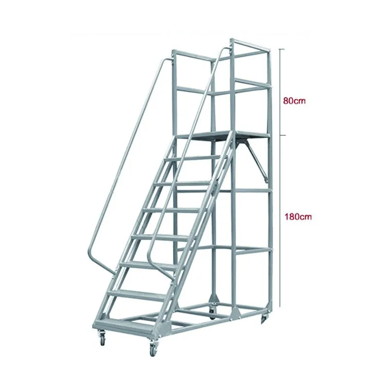 Safety Rolling Platform Ladder View 1