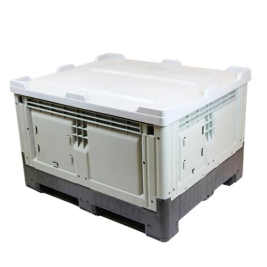 Warehouse Forklift Truck Large Logistics Box Tray Type Plastic Turnover Box with Cover Large Multifunctional Folding Card Board