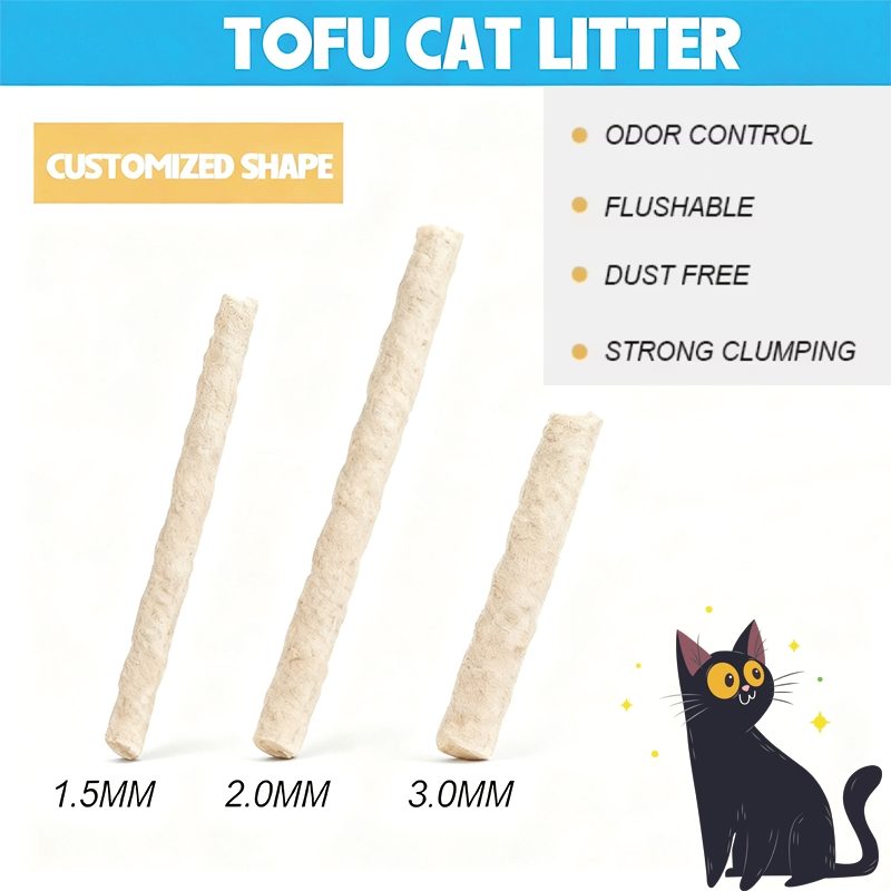 OEM/ODM Pet Litter Supply Customized Color Odor Easy Dissolve Easy Clump Colorful Tofu Cat Litter Nala Kitten Sand