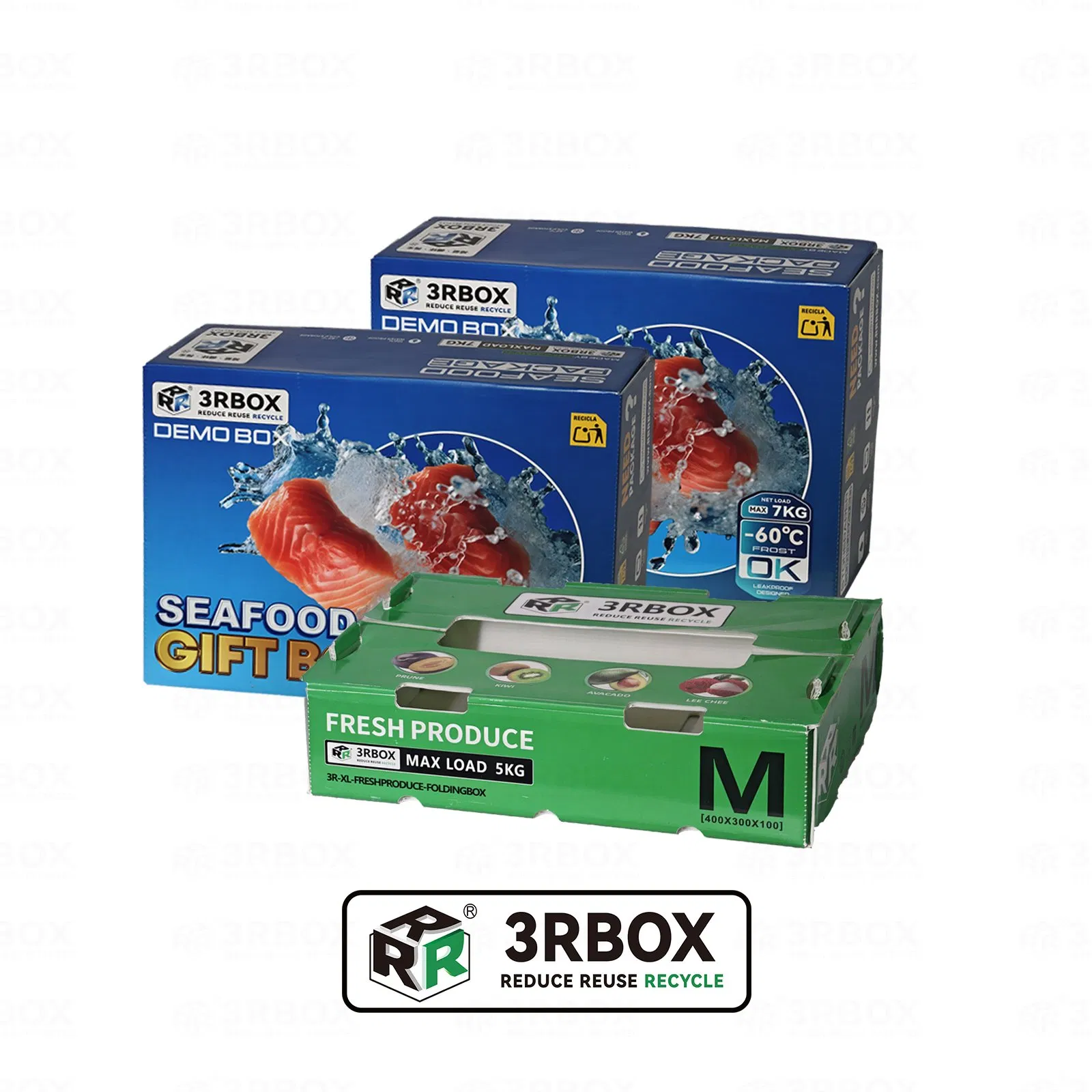 Frozen Fish Seafood Water-Proof Corrugated Fresh Fruit Packaging Shipping Box