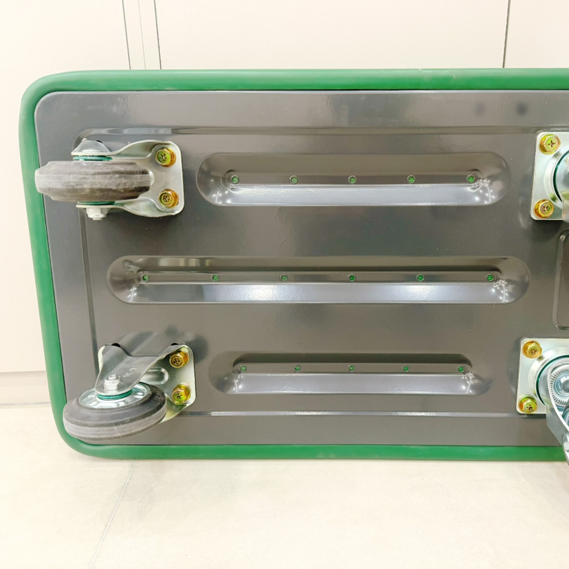 Heavy-Duty Platform J 100 Green Japanese Style Trolley for Easy Transport and Storage