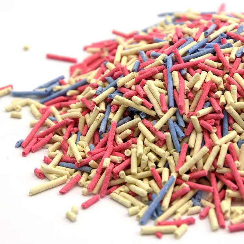 OEM/ODM Pet Litter Supply Customized Color Odor Easy Dissolve Easy Clump Colorful Tofu Cat Litter Nala Kitten Sand
