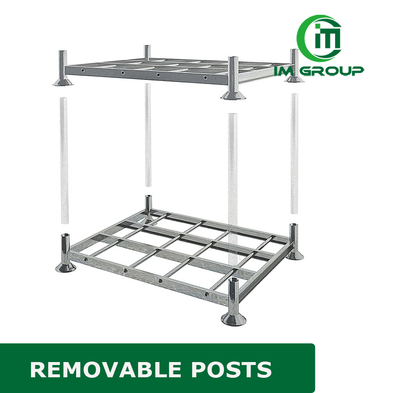 Warehouse Heavy Duty High Quality Movable Iron Stackable Steel Single Post Pallet for Cold Storage